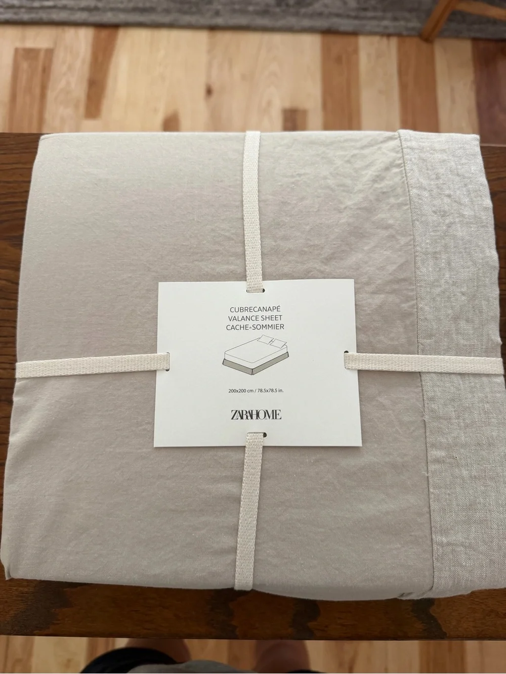 NWT Zara Home Faded Linen Bed Skirt